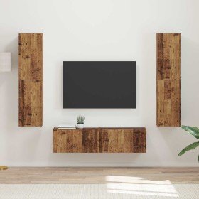 3 pcs Madera envejecida en Muebles TV | Comprar online en Foru.es