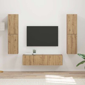 3 pcs Roble artesanal en Muebles TV | Comprar online en Foru.es