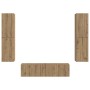 3 pcs Roble artesanal en Muebles TV | Comprar online en Foru.es