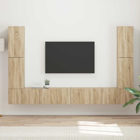 4 pcs Roble Sonoma en Muebles TV | Comprar online en Foru.es
