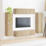 4 pcs Roble Sonoma en Muebles TV | Comprar online en Foru.es