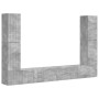 4 pcs Gris Concreto en Muebles TV | Comprar online en Foru.es