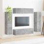 4 pcs Gris Concreto en Muebles TV | Comprar online en Foru.es