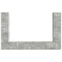 4 pcs Gris Concreto en Muebles TV | Comprar online en Foru.es