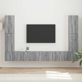 4 pcs Gris Sonoma en Muebles TV | Comprar online en Foru.es