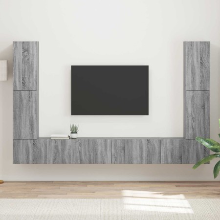 4 pcs Gris Sonoma en Muebles TV | Comprar online en Foru.es