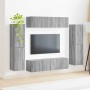 4 pcs Gris Sonoma en Muebles TV | Comprar online en Foru.es