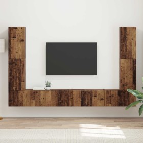 4 pcs Madera envejecida en Muebles TV | Comprar online en Foru.es