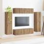 4 pcs Roble artesanal en Muebles TV | Comprar online en Foru.es