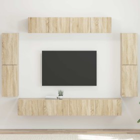 4 pcs Roble Sonoma en Muebles TV | Comprar online en Foru.es