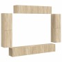 4 pcs Roble Sonoma en Muebles TV | Comprar online en Foru.es
