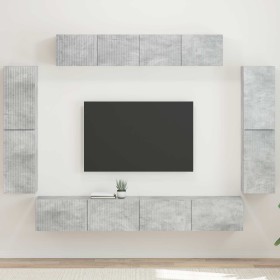 4 pcs Gris Concreto en Muebles TV | Comprar online en Foru.es