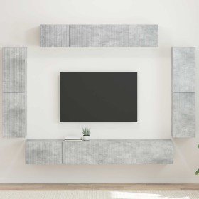 4 pcs Gris Concreto en Muebles TV | Comprar online en Foru.es