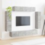 4 pcs Gris Concreto en Muebles TV | Comprar online en Foru.es