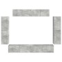 4 pcs Gris Concreto en Muebles TV | Comprar online en Foru.es