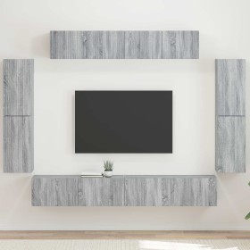 4 pcs Gris Sonoma en Muebles TV | Comprar online en Foru.es