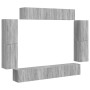 4 pcs Gris Sonoma en Muebles TV | Comprar online en Foru.es