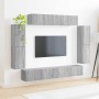 4 pcs Gris Sonoma en Muebles TV | Comprar online en Foru.es