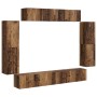 4 pcs Madera envejecida en Muebles TV | Comprar online en Foru.es