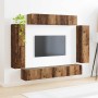 4 pcs Madera envejecida en Muebles TV | Comprar online en Foru.es