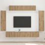 4 pcs Roble artesanal en Muebles TV | Comprar online en Foru.es