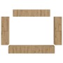 4 pcs Roble artesanal en Muebles TV | Comprar online en Foru.es