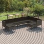 Set de muebles de jardín 9 pzas y cojines ratán sintético gris en Conjuntos de jardín | Comprar online en Foru.es