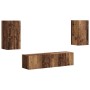 2 pcs Madera envejecida en Muebles TV | Comprar online en Foru.es