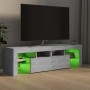 Mueble de TV con luces LED gris hormigón 140x36,5x40 cm de vidaXL, Muebles TV - Ref: Foro24-804368, Precio: 85,37 €, Descuent...