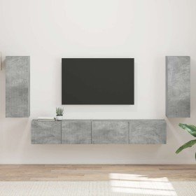 3 pcs Gris Concreto en Muebles TV | Comprar online en Foru.es