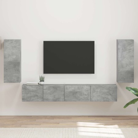 3 pcs Gris Concreto en Muebles TV | Comprar online en Foru.es