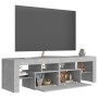 Mueble de TV con luces LED gris hormigón 140x36,5x40 cm de vidaXL, Muebles TV - Ref: Foro24-804368, Precio: 85,37 €, Descuent...