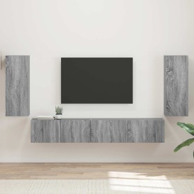 3 pcs Gris Sonoma en Muebles TV | Comprar online en Foru.es