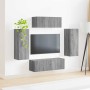 3 pcs Gris Sonoma en Muebles TV | Comprar online en Foru.es