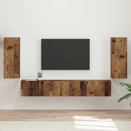 3 pcs Madera envejecida en Muebles TV | Comprar online en Foru.es