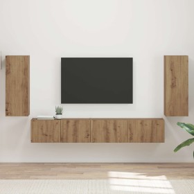 3 pcs Roble artesanal en Muebles TV | Comprar online en Foru.es
