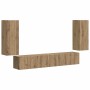 3 pcs Roble artesanal en Muebles TV | Comprar online en Foru.es