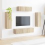 3 pcs Roble Sonoma en Muebles TV | Comprar online en Foru.es