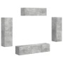3 pcs Gris Concreto en Muebles TV | Comprar online en Foru.es