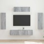 3 pcs Gris Sonoma en Muebles TV | Comprar online en Foru.es