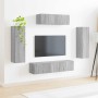 3 pcs Gris Sonoma en Muebles TV | Comprar online en Foru.es