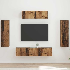 3 pcs Madera envejecida en Muebles TV | Comprar online en Foru.es