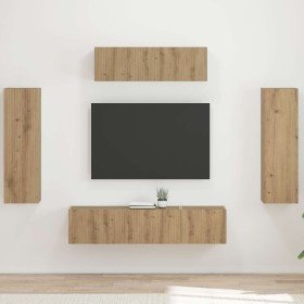 3 pcs Roble artesanal en Muebles TV | Comprar online en Foru.es