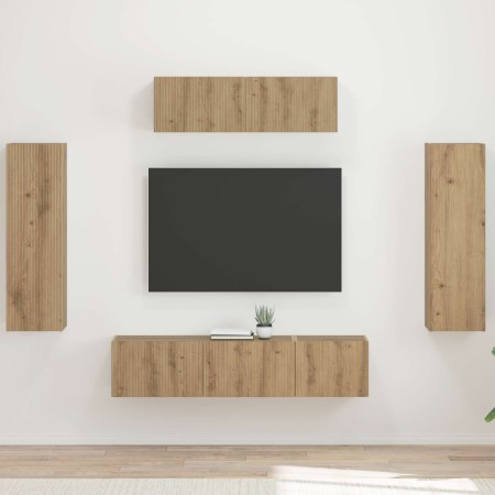 3 pcs Roble artesanal en Muebles TV | Comprar online en Foru.es
