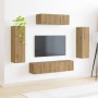3 pcs Roble artesanal en Muebles TV | Comprar online en Foru.es