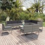 Set de muebles de jardín 11 pzas y cojines ratán sintético gris en Conjuntos de jardín | Comprar online en Foru.es