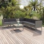 Set de muebles de jardín 8 pzas y cojines ratán sintético gris en Conjuntos de jardín | Comprar online en Foru.es