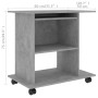 Mesa de ordenador madera contrachapada gris hormigón 80x50x75cm de vidaXL, Escritorios - Ref: Foro24-802898, Precio: 70,70 €,...