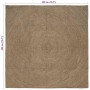 Alfombra Gris 200 x 200 cm yute en Alfombras | Comprar online en Foru.es