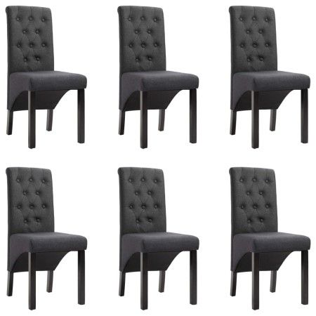 Sillas de comedor 6 unidades tela gris oscuro de vidaXL, Sillas de comedor - Ref: Foro24-276966, Precio: 587,03 €, Descuento: %